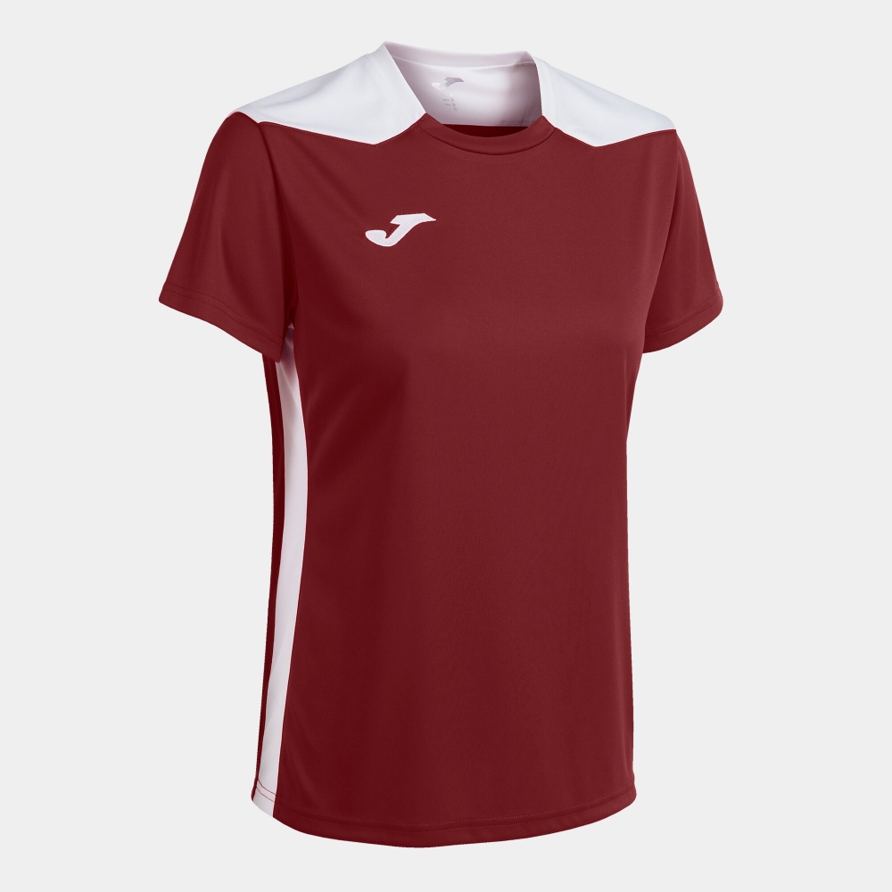 Tricou Joma Championship Vi cu Maneca Scurta visiniu alb rosu burgundy