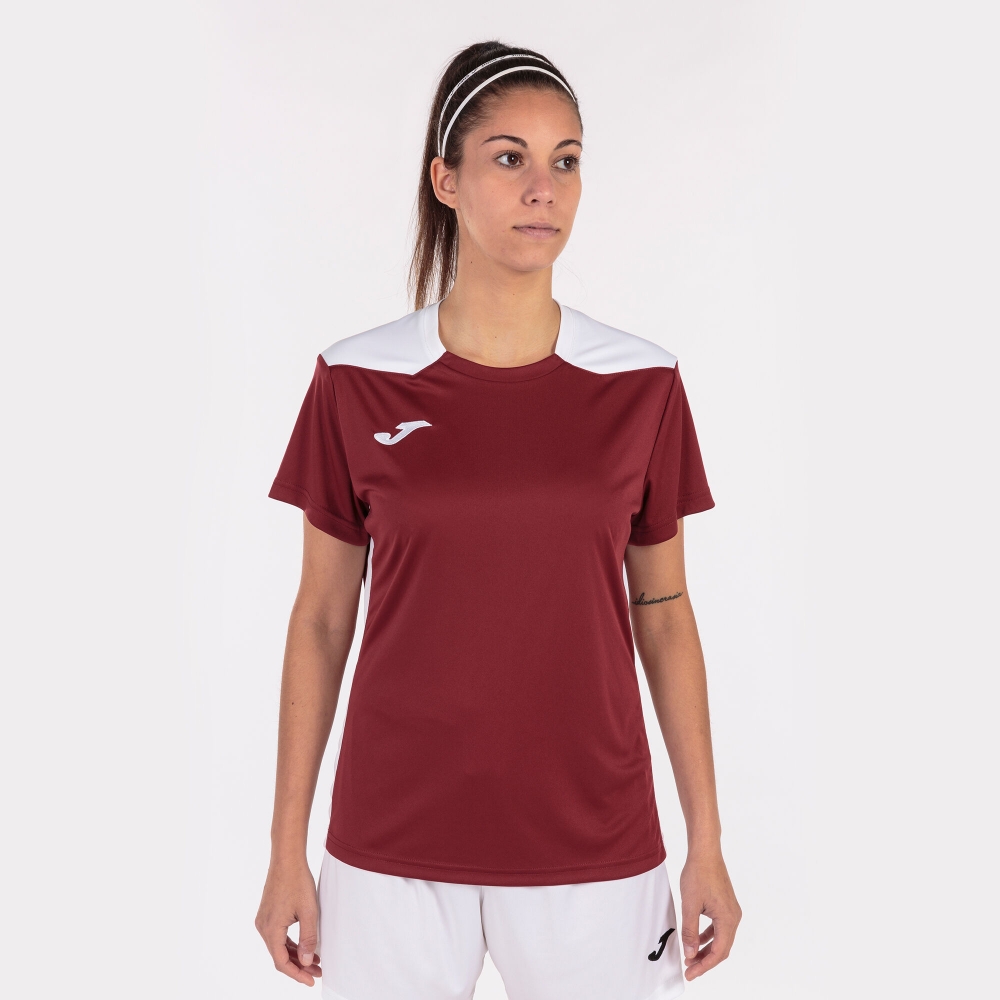 Tricou Joma Championship Vi cu Maneca Scurta visiniu alb rosu burgundy