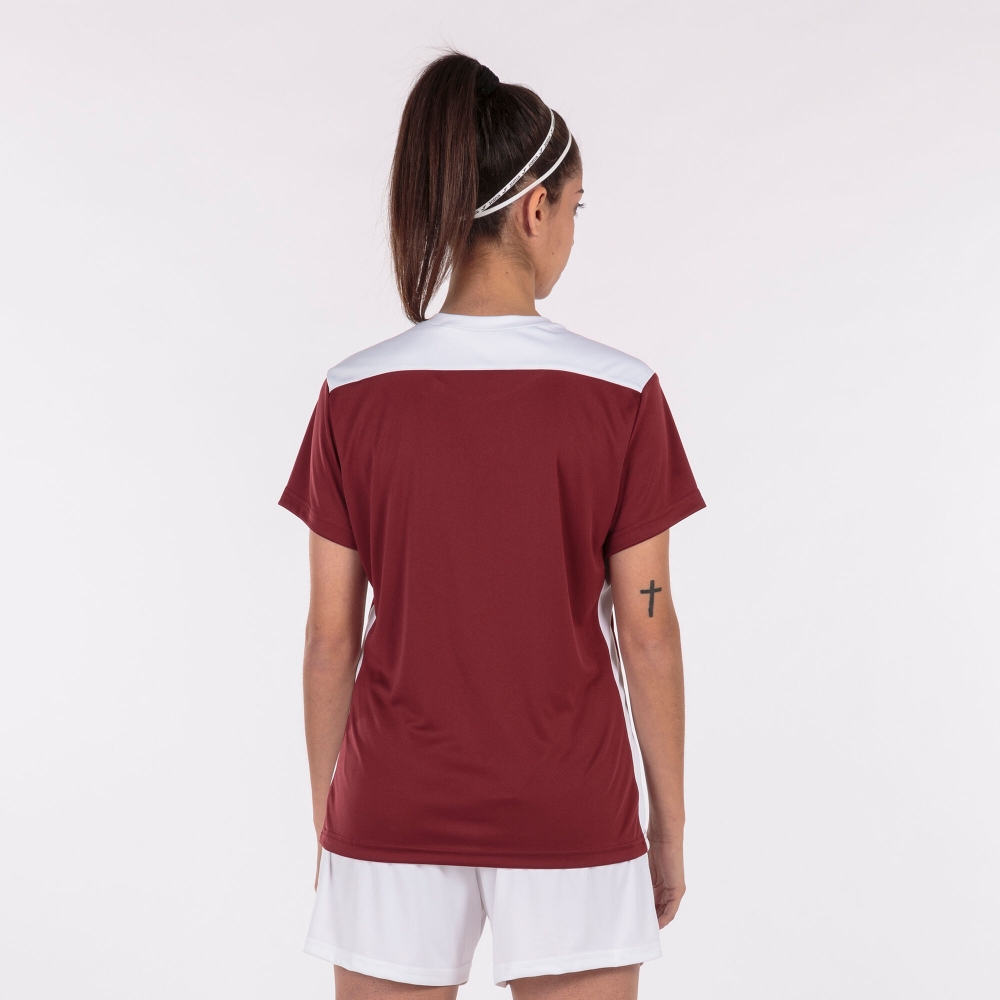 Tricou Joma Championship Vi cu Maneca Scurta visiniu alb rosu burgundy