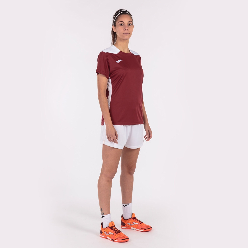 Tricou Joma Championship Vi cu Maneca Scurta visiniu alb rosu burgundy