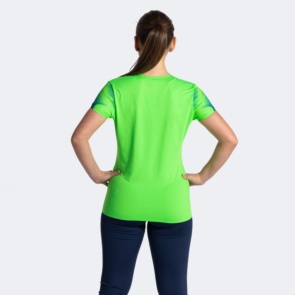 Tricou Joma Elite Xi maneca scurta Fluor verde bleumarin fosforescent