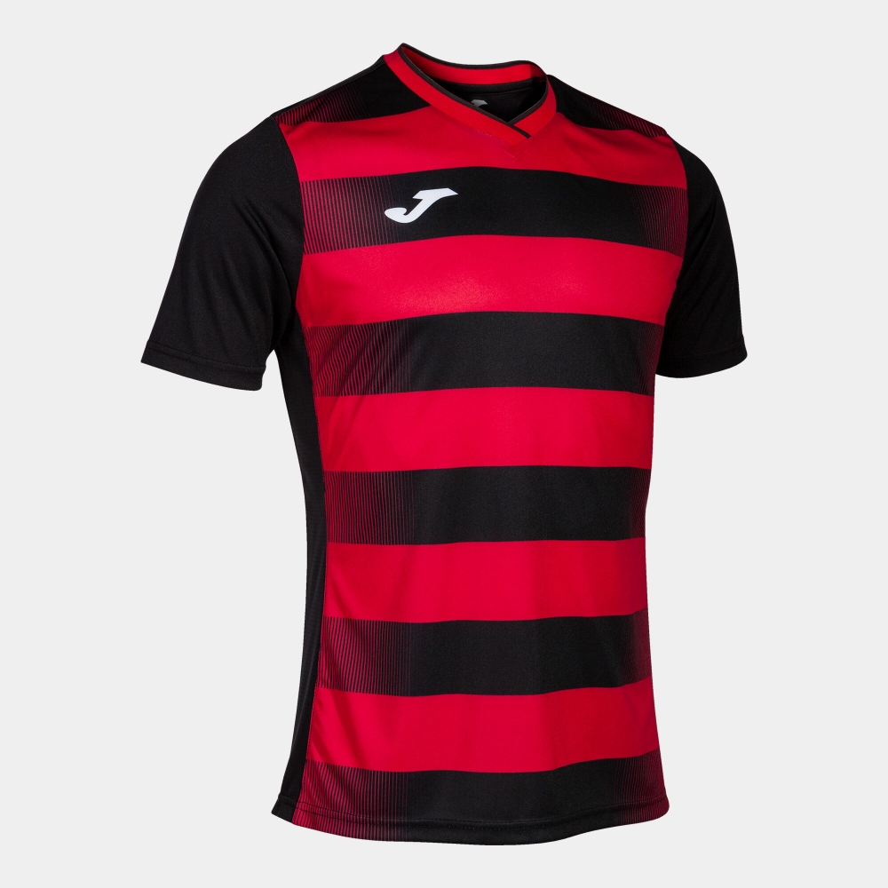 Tricou Joma Europa V maneca scurta negru rosu