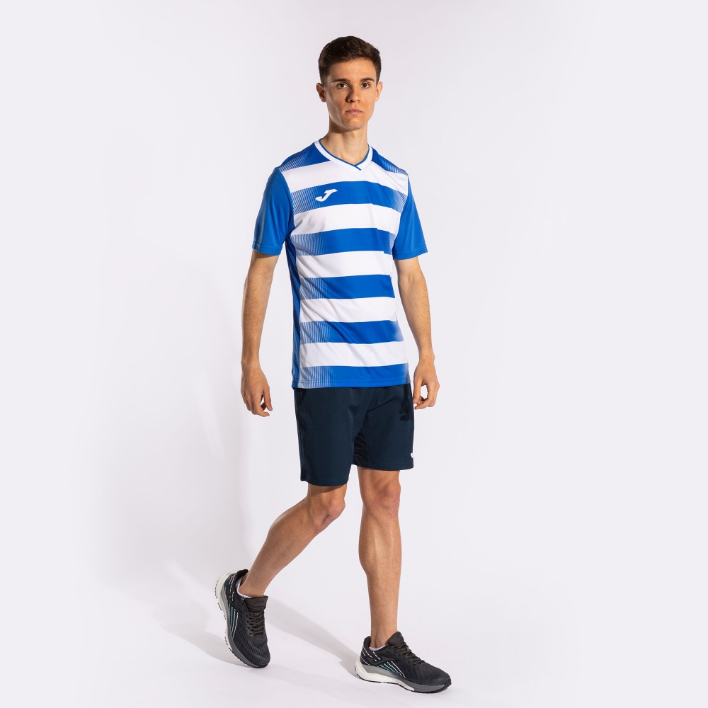 Tricou Joma Europa V maneca scurta Royal alb albastru roial