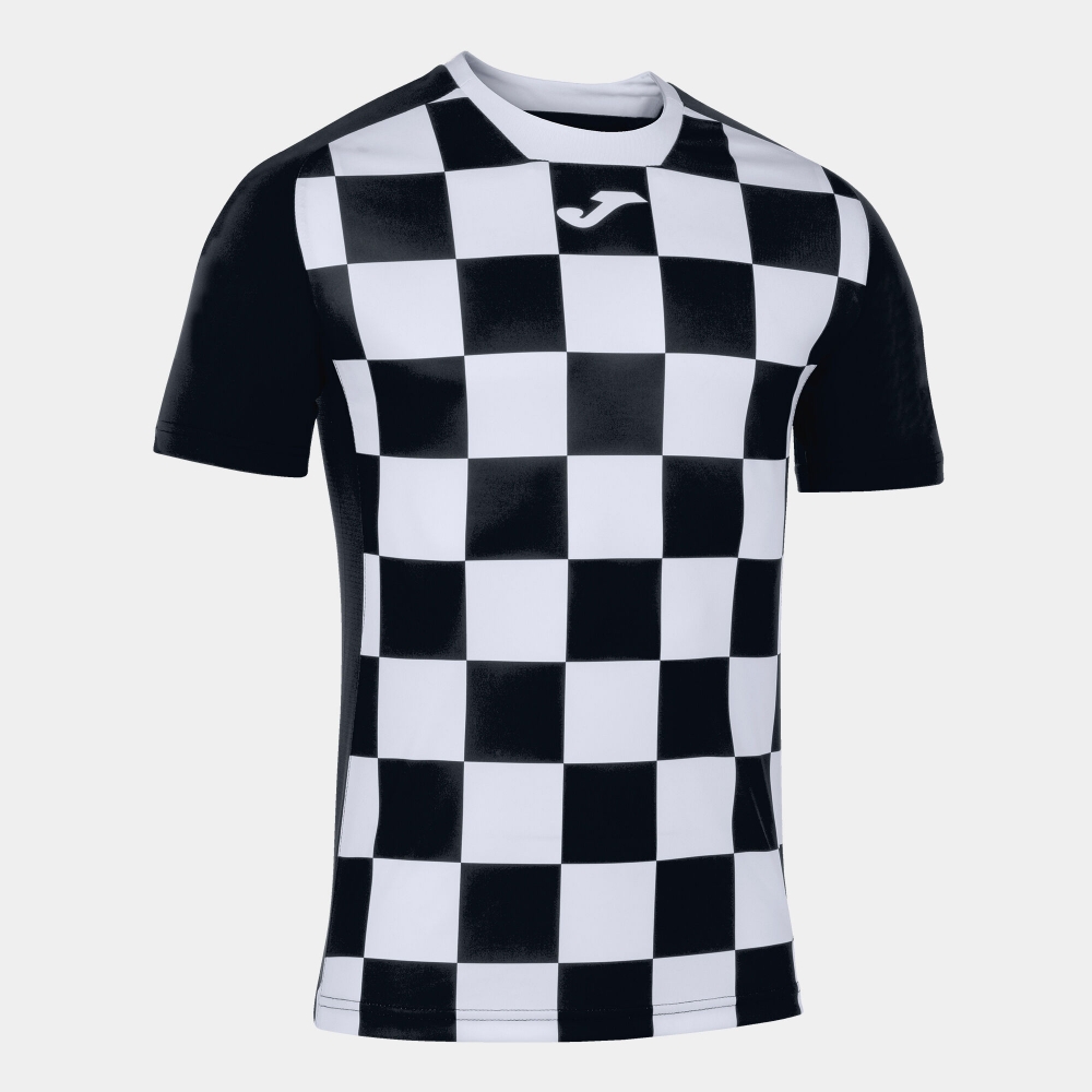 Steag Tricou Joma II negru-alb cu maneca scurta