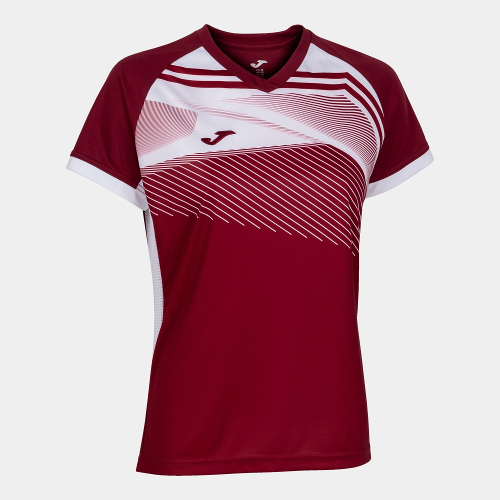 Tricou Joma Supernova II visiniu-alb cu maneca scurta rosu burgundy