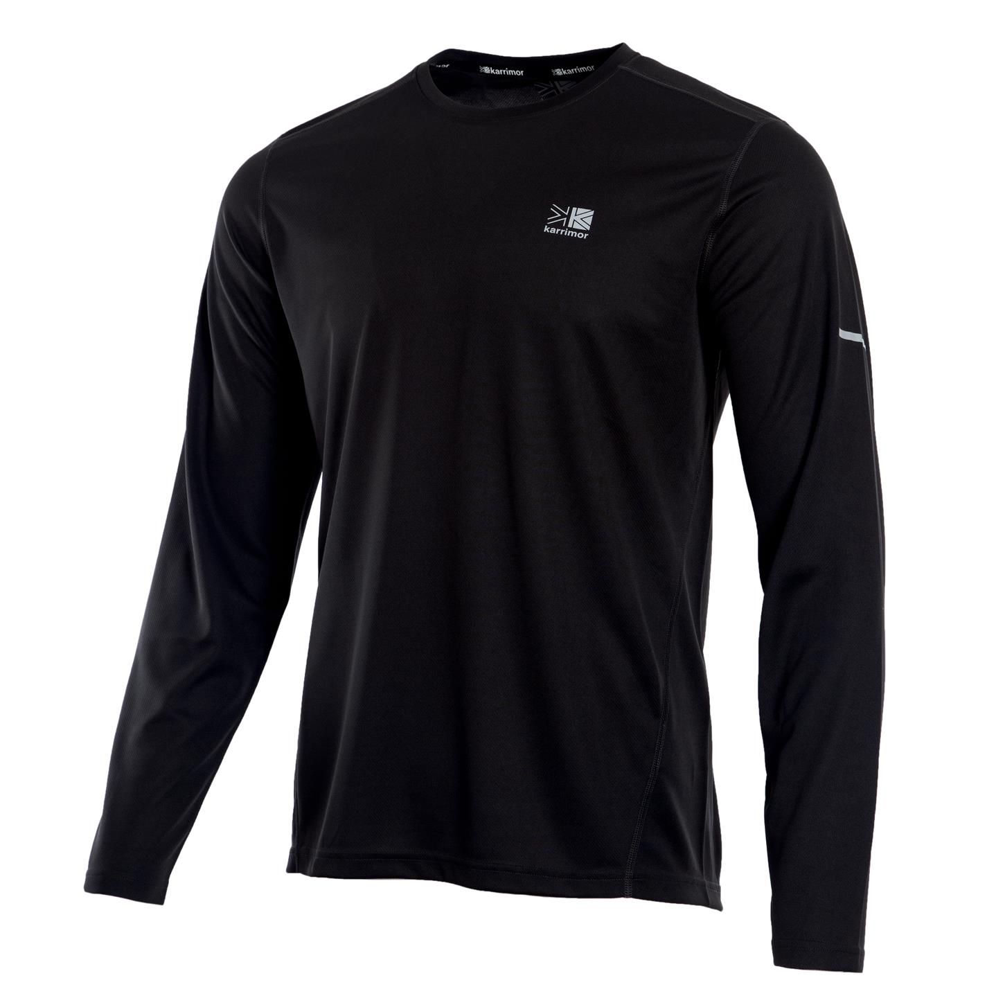 Tricou Karrimor cu Maneca Lunga Run pentru Barbati negru