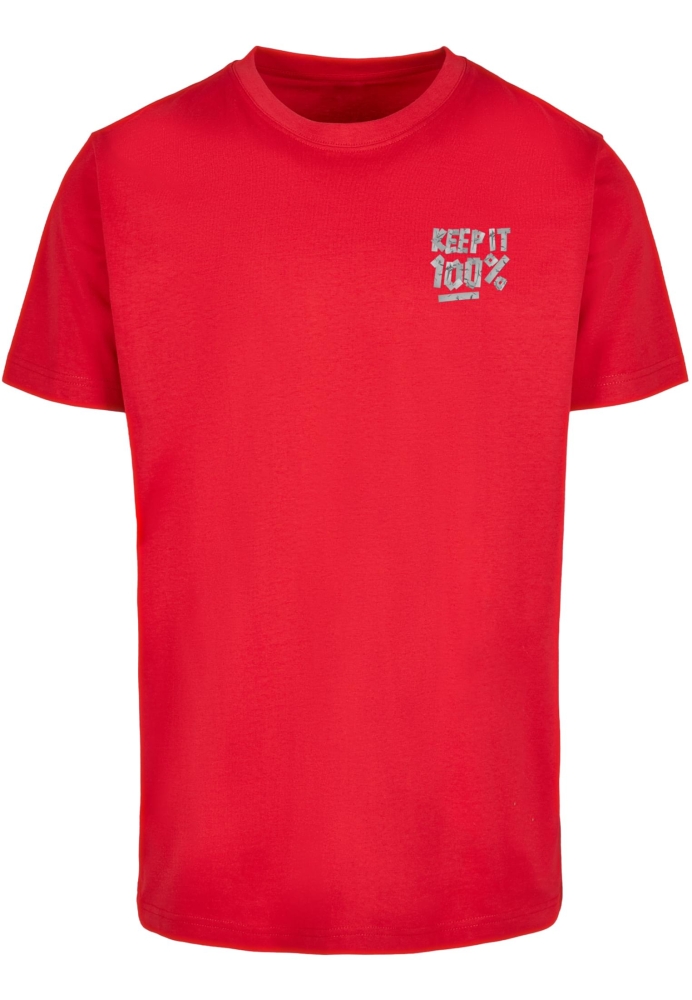 Tricou Keep It 100% rosu Mister Tee