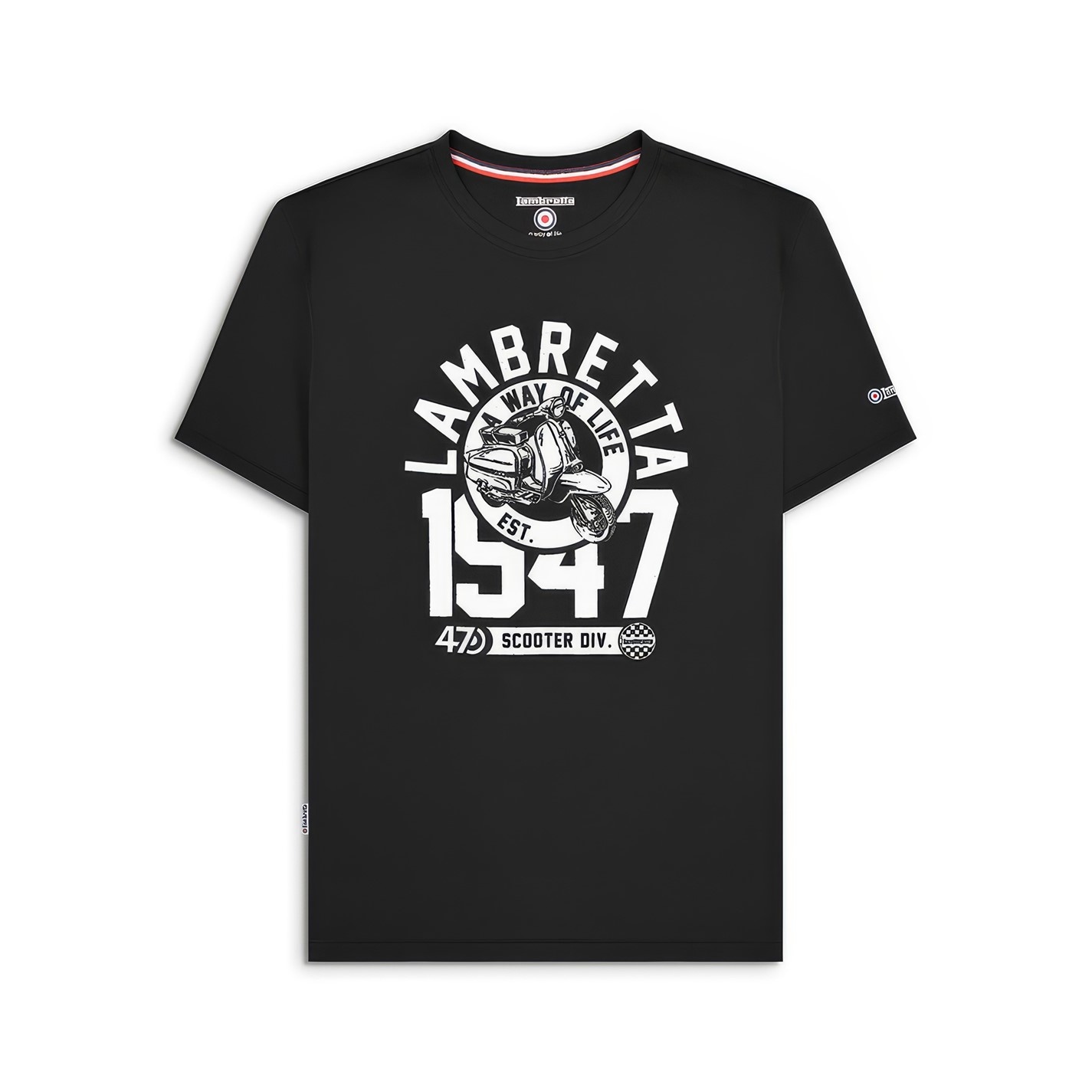 Tricou Lambretta negru alb