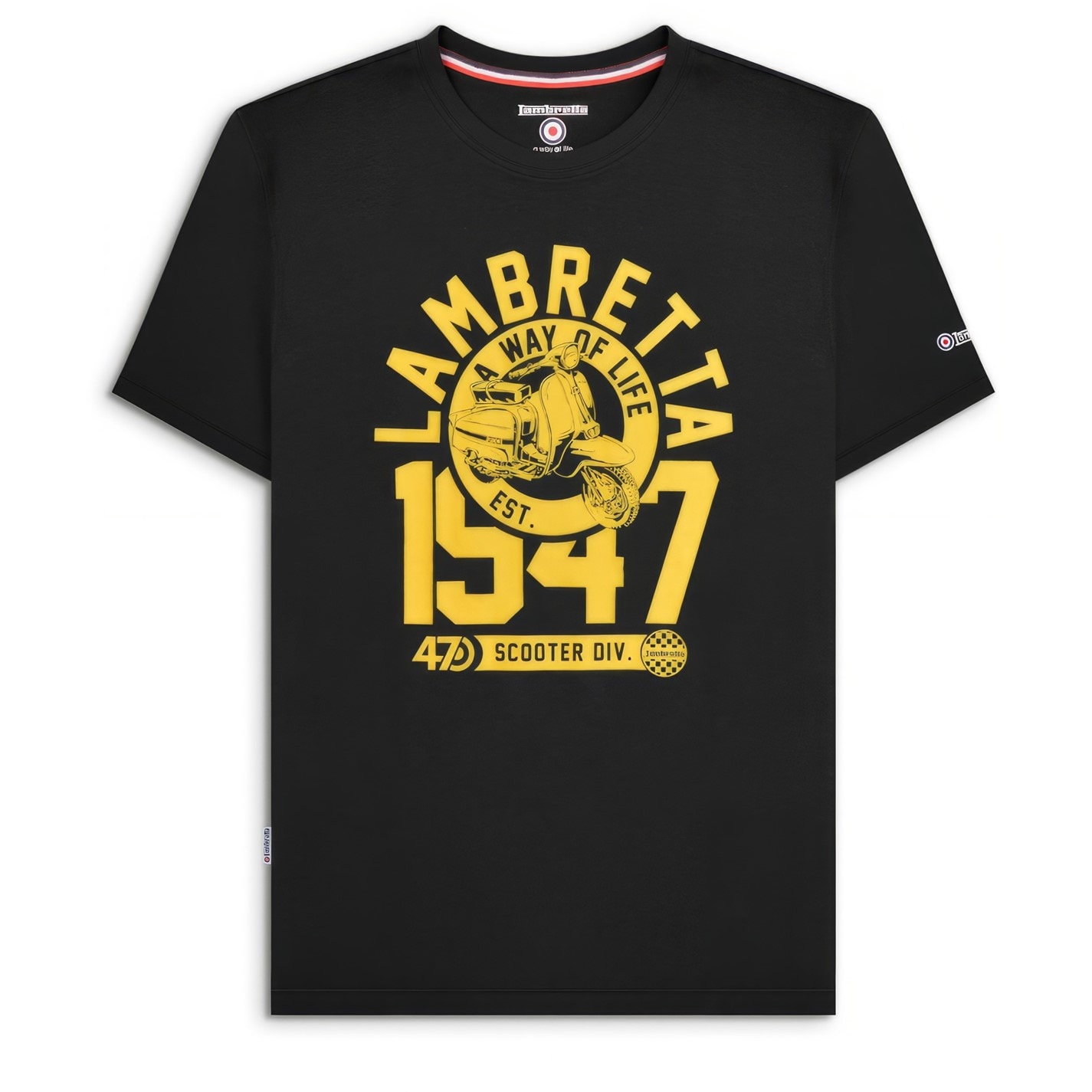 Tricou Lambretta negru auriu