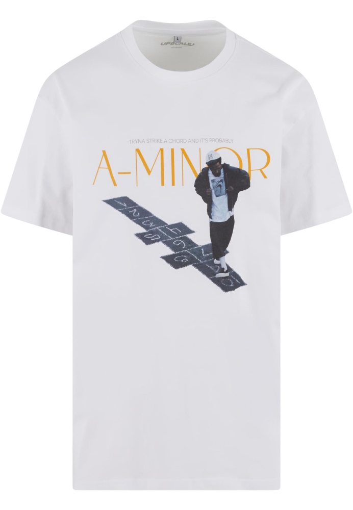 Tricou larg A-Minor alb Mister Tee