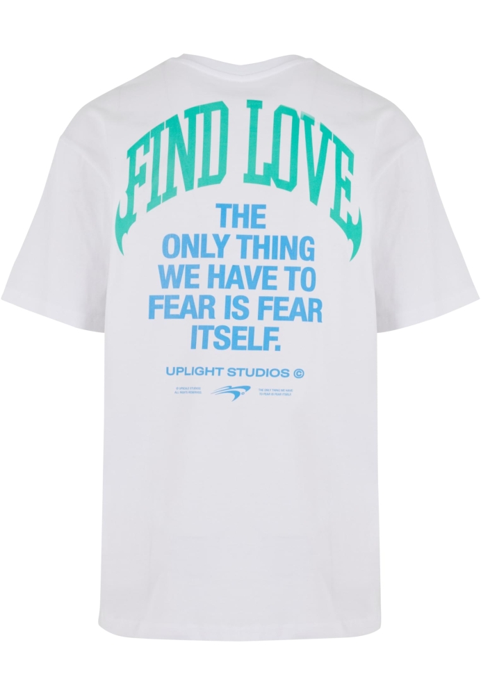 Tricou larg Find Love alb Mister Tee