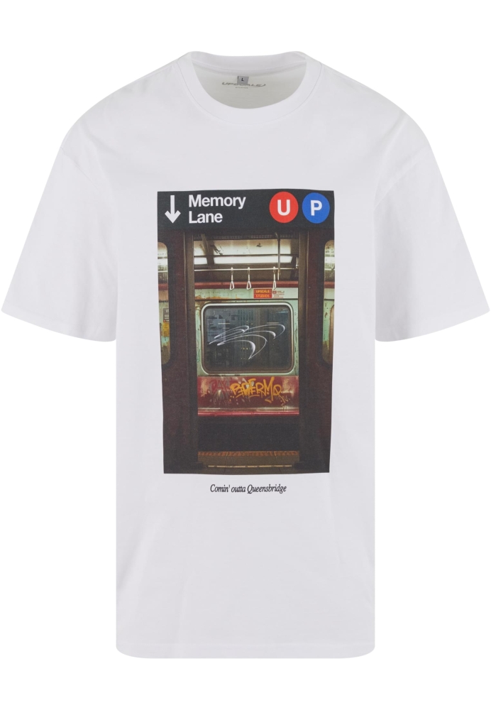 Tricou larg Memory Lane alb Mister Tee