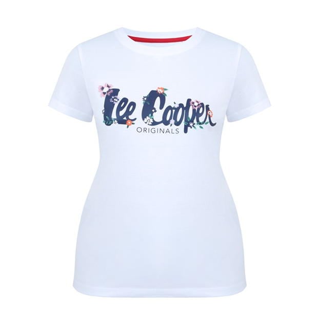 Tricou Lee Cooper clasic pentru Femei alb