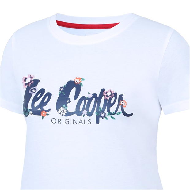 Tricou Lee Cooper clasic pentru Femei alb