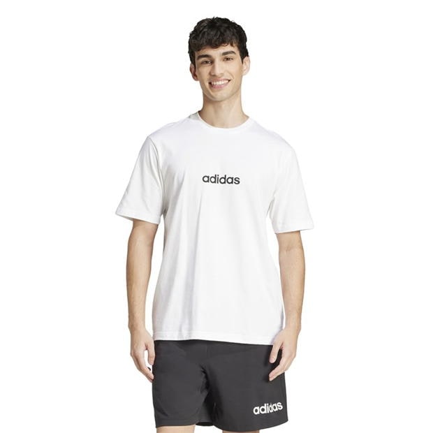 Tricouri Tricou cu logo adidas Essentials Single Jersey - pentru Barbati alb linear