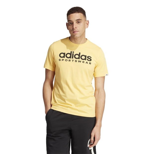 Tricouri Tricou cu logo adidas Essentials Single Jersey - pentru Barbati galben spw