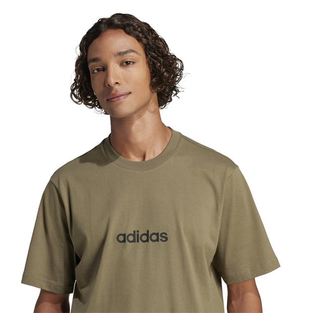 Tricouri Tricou cu logo adidas Essentials Single Jersey - pentru Barbati kaki linear