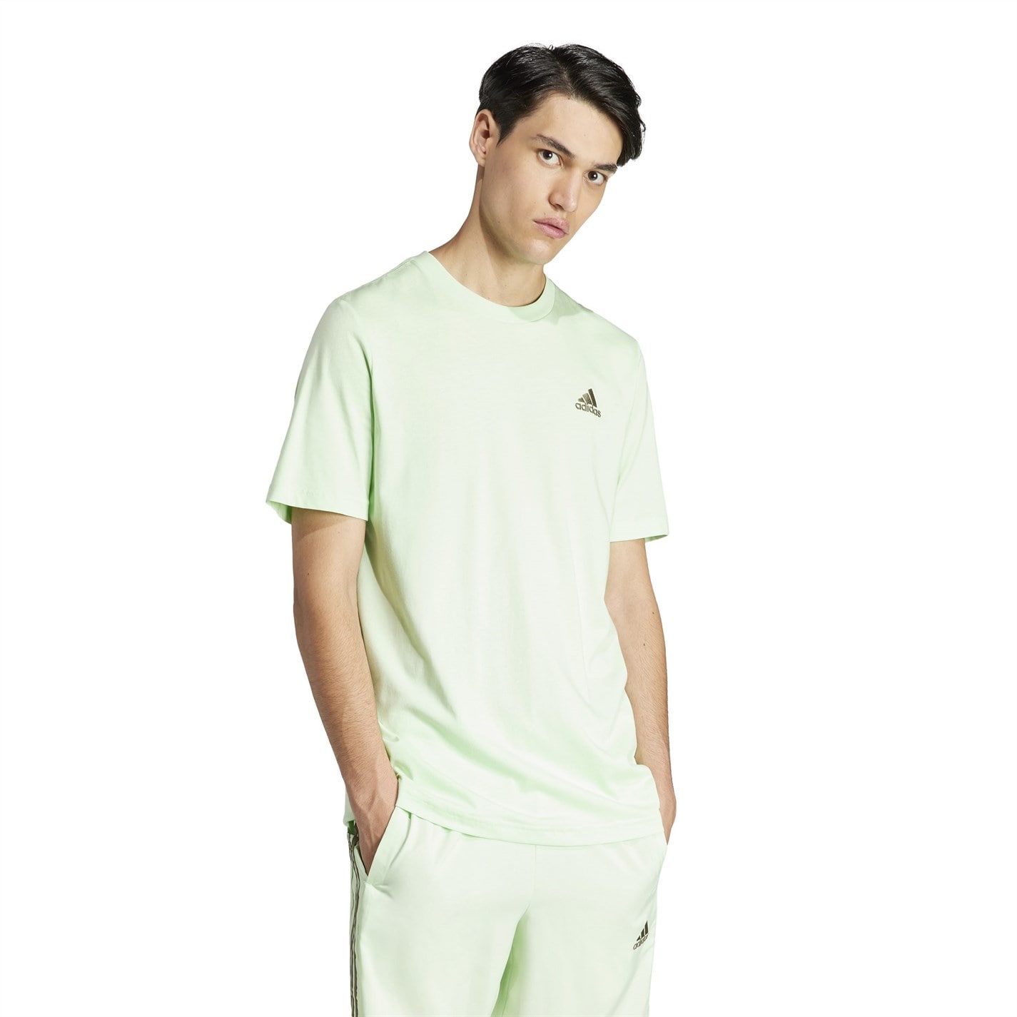 Tricouri Tricou cu logo adidas Essentials Single Jersey - pentru Barbati verde spark sl