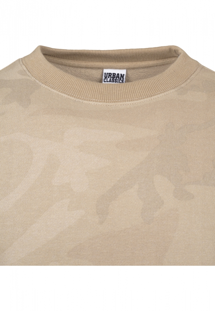 Tricou maneca lunga camuflaj bej camuflaj Urban Classics