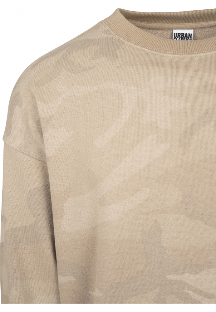 Tricou maneca lunga camuflaj bej camuflaj Urban Classics