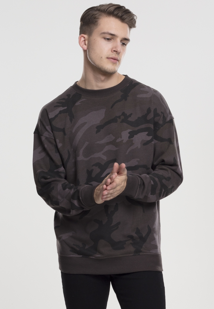 Tricou maneca lunga camuflaj inchis camuflaj Urban Classics