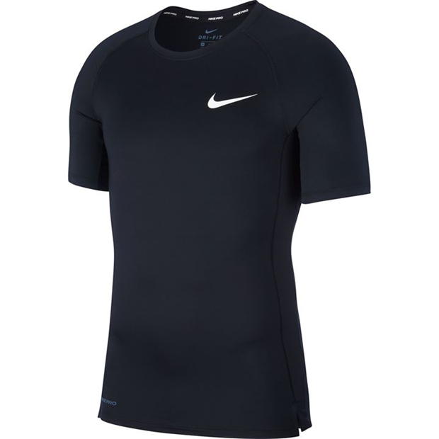 Tricou maneca scurta Nike Pro Tight Fit pentru Barbati negru alb