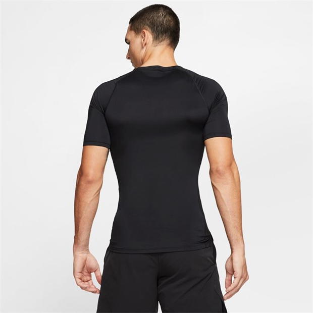 Tricou maneca scurta Nike Pro Tight Fit pentru Barbati negru alb