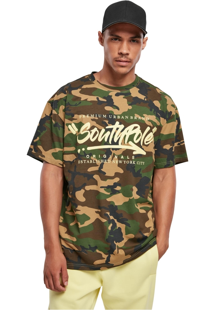 Tricou maneca scurta Southpole korean camuflaj