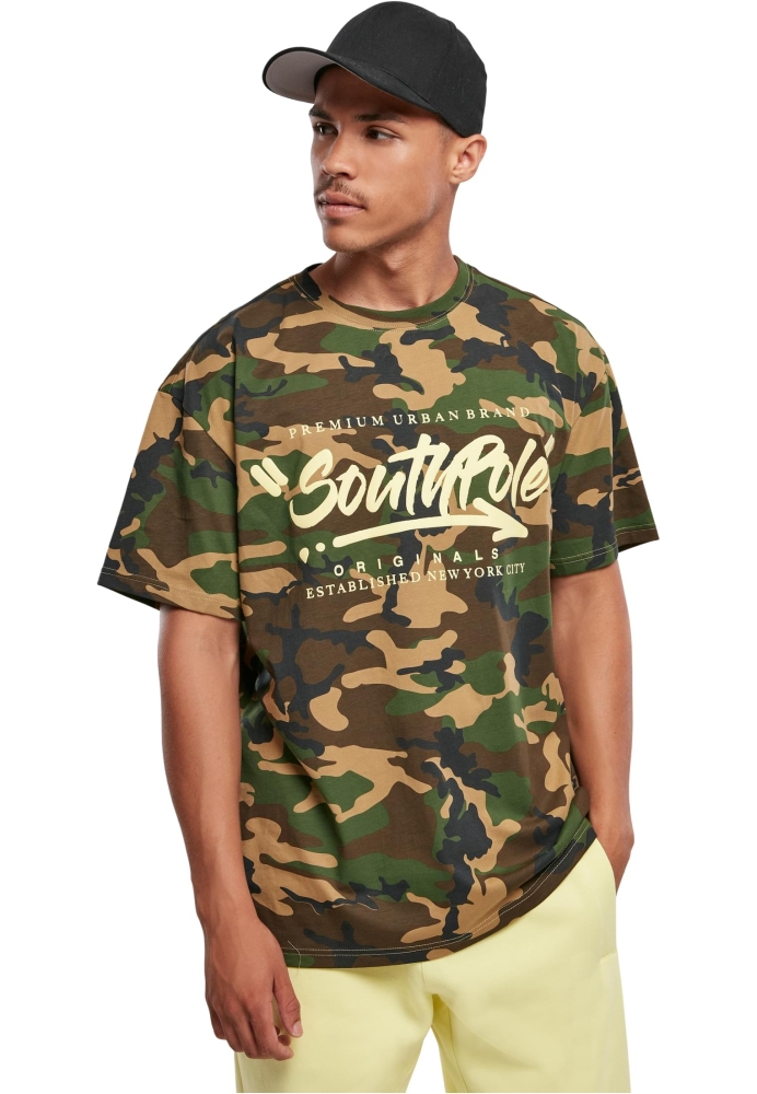 Tricou maneca scurta Southpole korean camuflaj