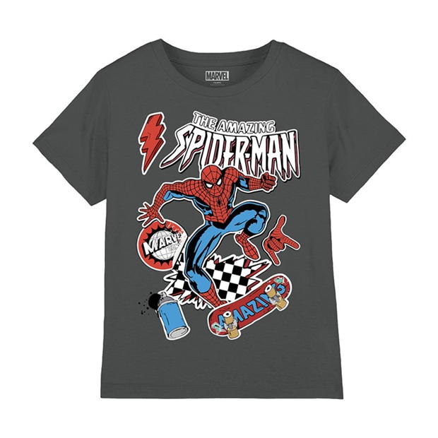 Tricou Marvel Comics copii spiderman skate