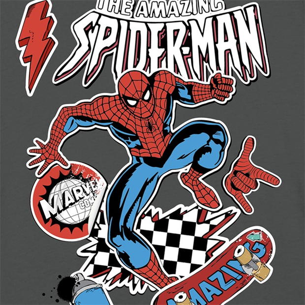 Tricou Marvel Comics copii spiderman skate