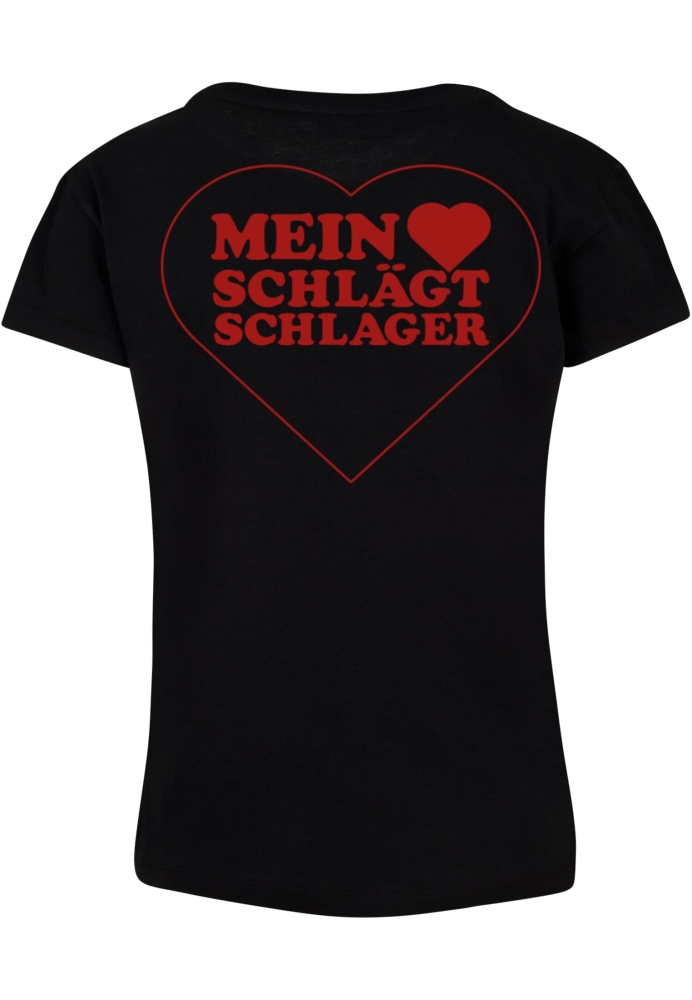 Tricou MHSS Herz Rot 2 pentru Femei negru Merchcode