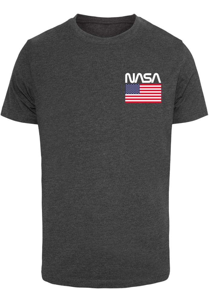 Tricou NASA - Stars and Stripes gri carbune Merchcode