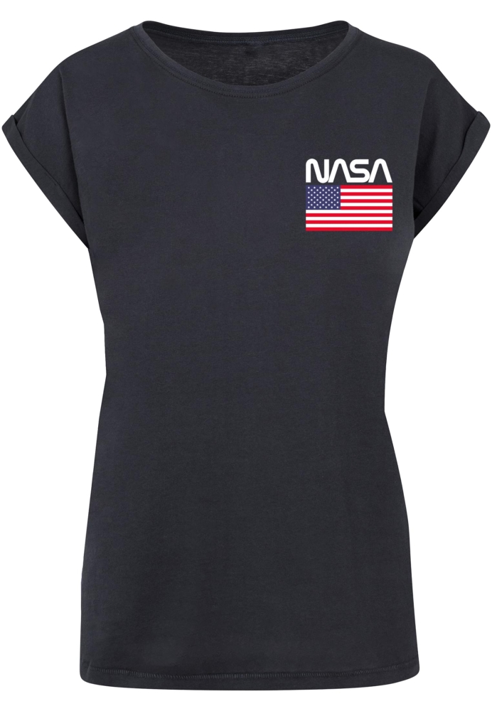 Tricou NASA - Stars and Stripes pentru Femei bleumarin Merchcode