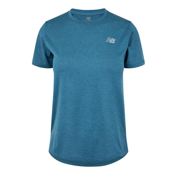 Tricou New Balance Athletic maneca scurta alergare albastru