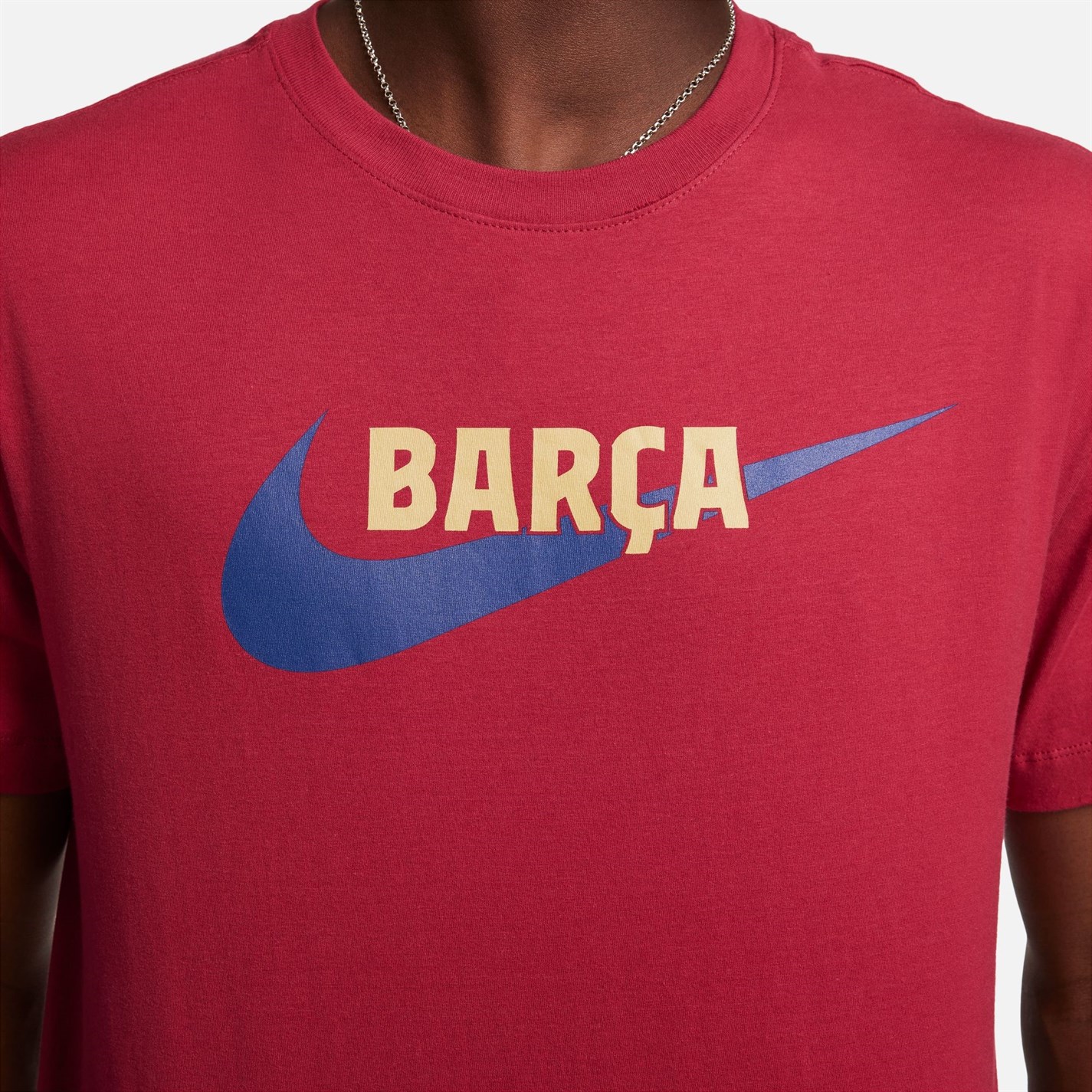 Tricou Nike FC Barcelona Swoosh Nike pentru Barbati rosu