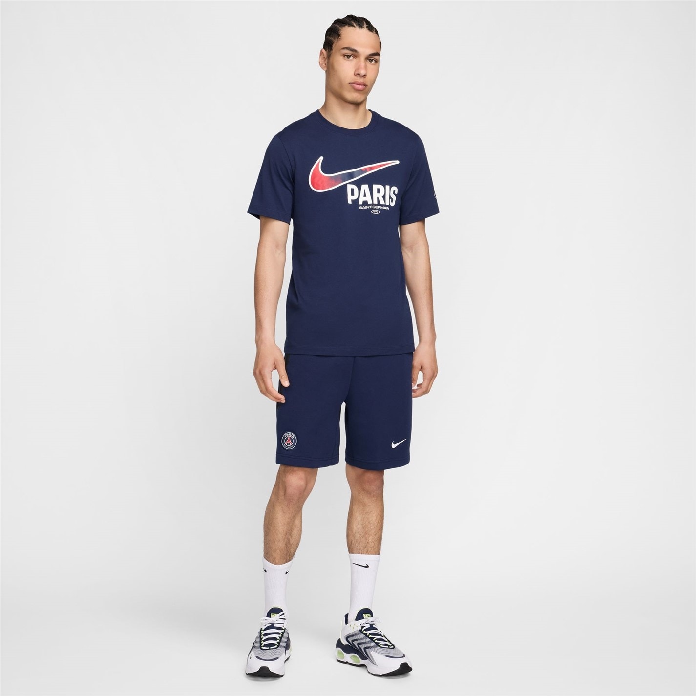 Tricou Nike Paris Saint Germain Swoosh pentru adulti albastru