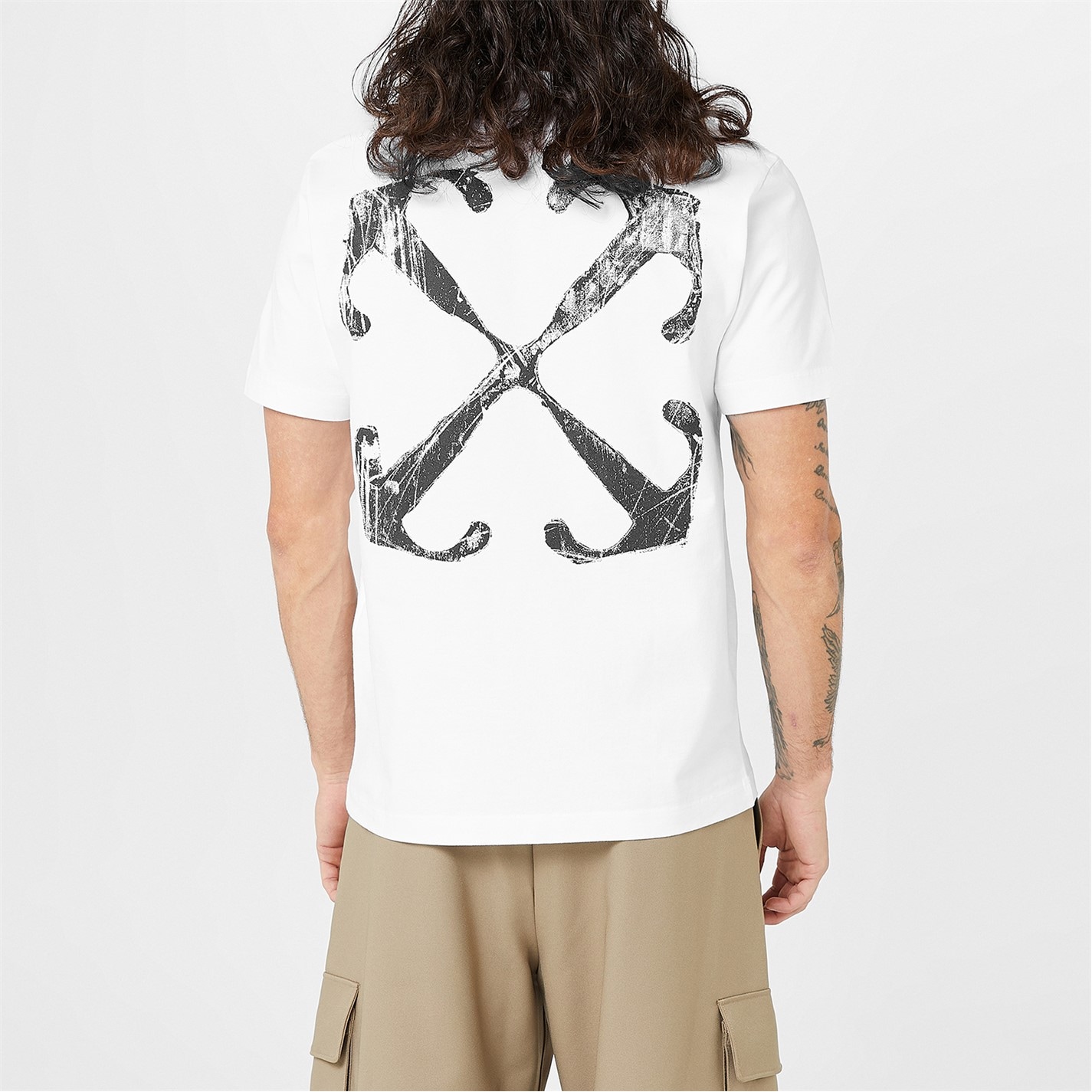 Tricou OFF alb Scratch Arrow