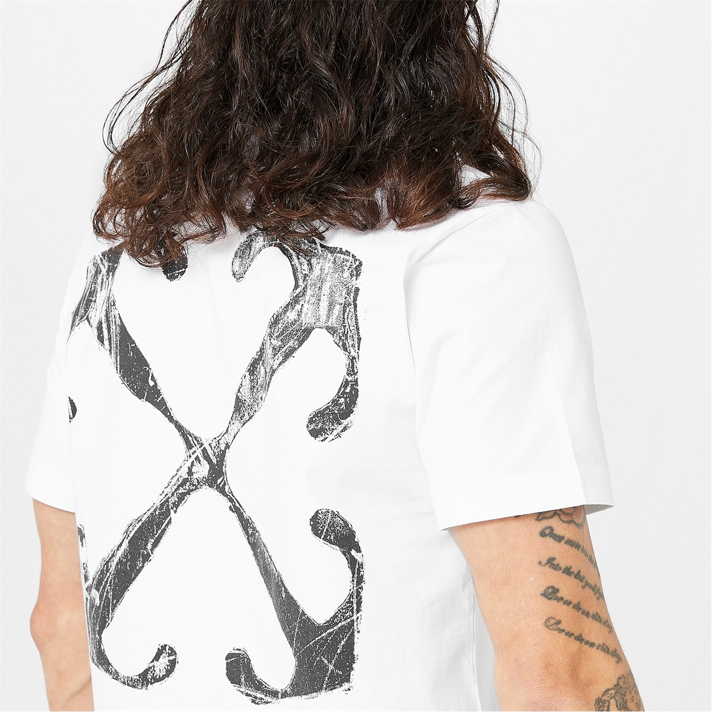 Tricou OFF alb Scratch Arrow