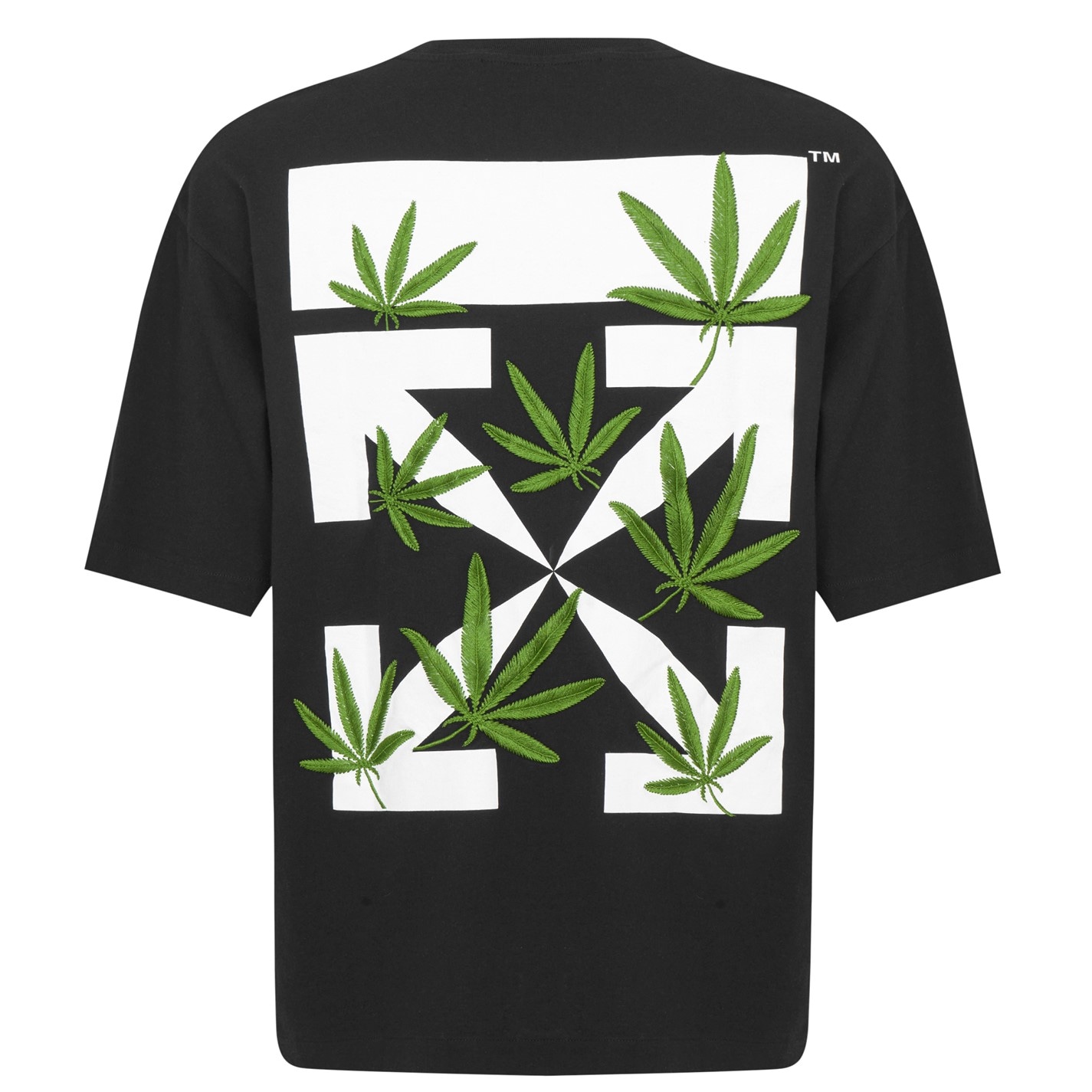 Tricou OFF alb Weed Arrow negru