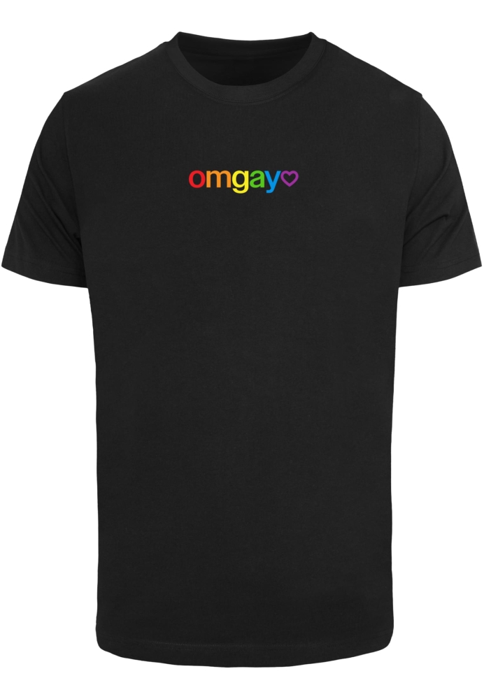 Tricou OMGay Rainbow Pride negru Mister Tee