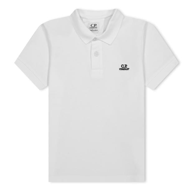 Tricou polo maneca scurta CP Company CP copii gauze alb