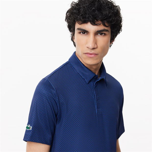 Tricouri Polo Lacoste UV Protect Golf bleumarin albastru captn