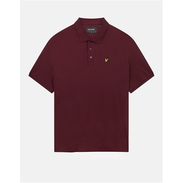 Tricou polo maneca scurta Lyle and Scott Lyle Basic pentru barbati visiniu z562