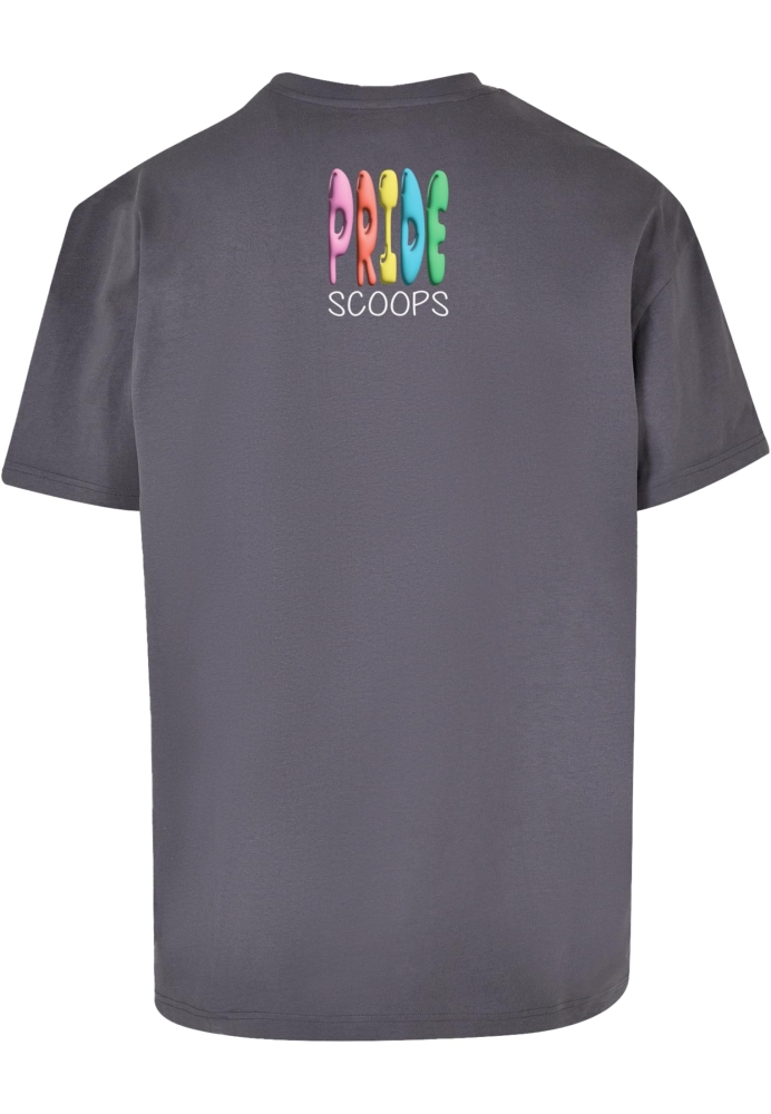 Tricou Pride Scoops Heavy supradimensionat gri inchis Merchcode