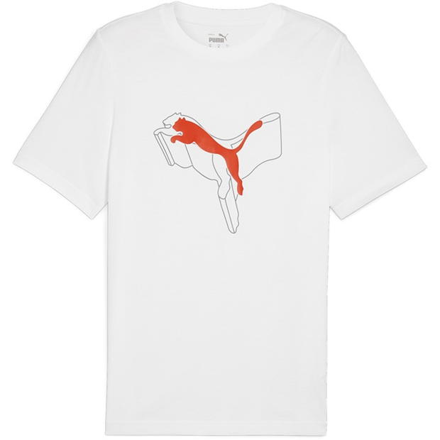 Tricou Puma Logo Cat barbati alb