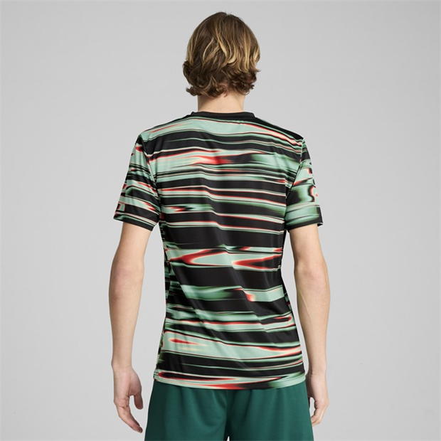 Tricou Puma Portugalia Pre Match 2025 pentru adulti negru alb