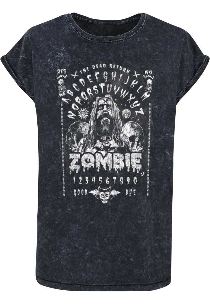 Tricou Rob Zombie - The Dead Return Spirit Board Acid Washed pentru Femei negru Merchcode