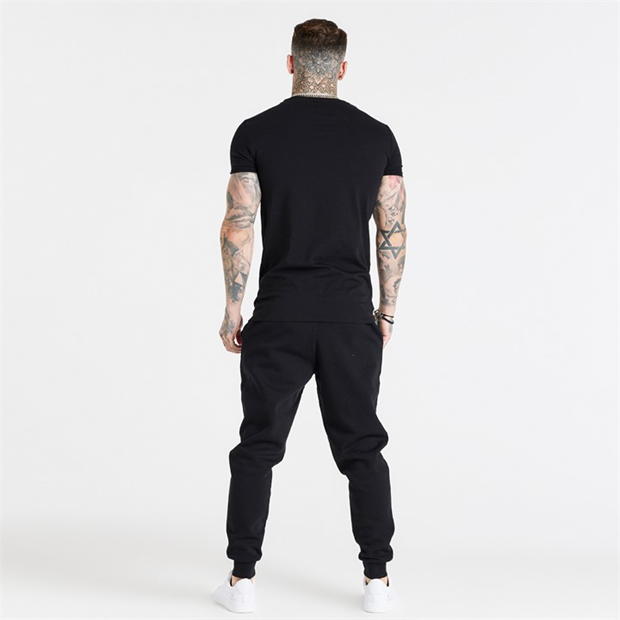 Tricou SikSilk Muscle Fit pentru Barbati negru