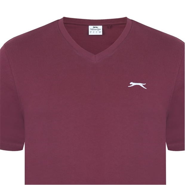 Tricou Slazenger cu decolteu in V pentru Barbati visiniu